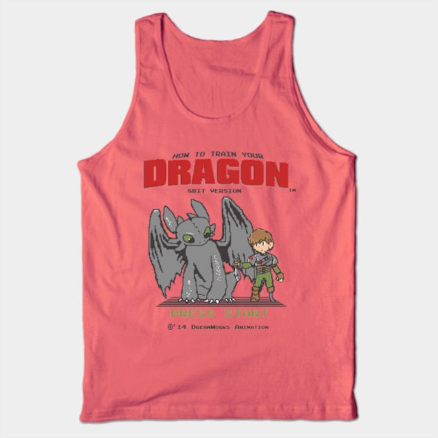 How To Train Your Dragon 8Bit Version Tank Top by Akiwa